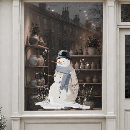 Snowman Window Decoration - Reusable Clings for Christmas