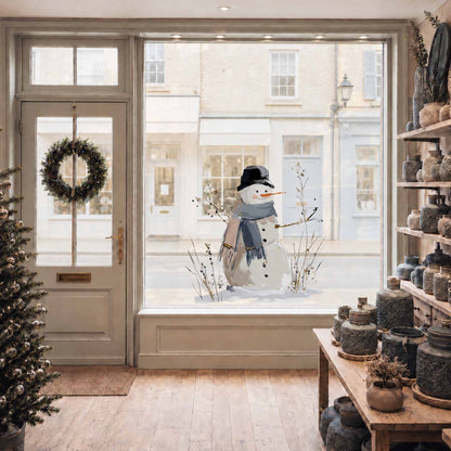 Snowman Window Decoration - Reusable Clings for Christmas