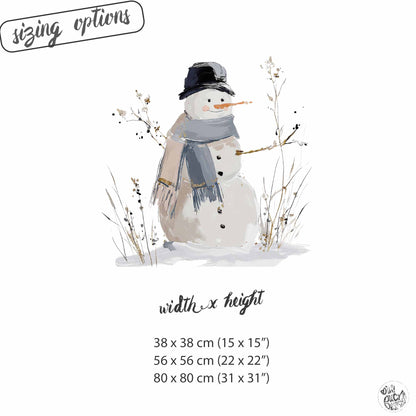 Snowman Window Decoration - Reusable Clings for Christmas