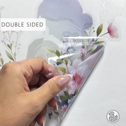 Mother & Baby with Daisy Flowers Mother's Day Window Decal