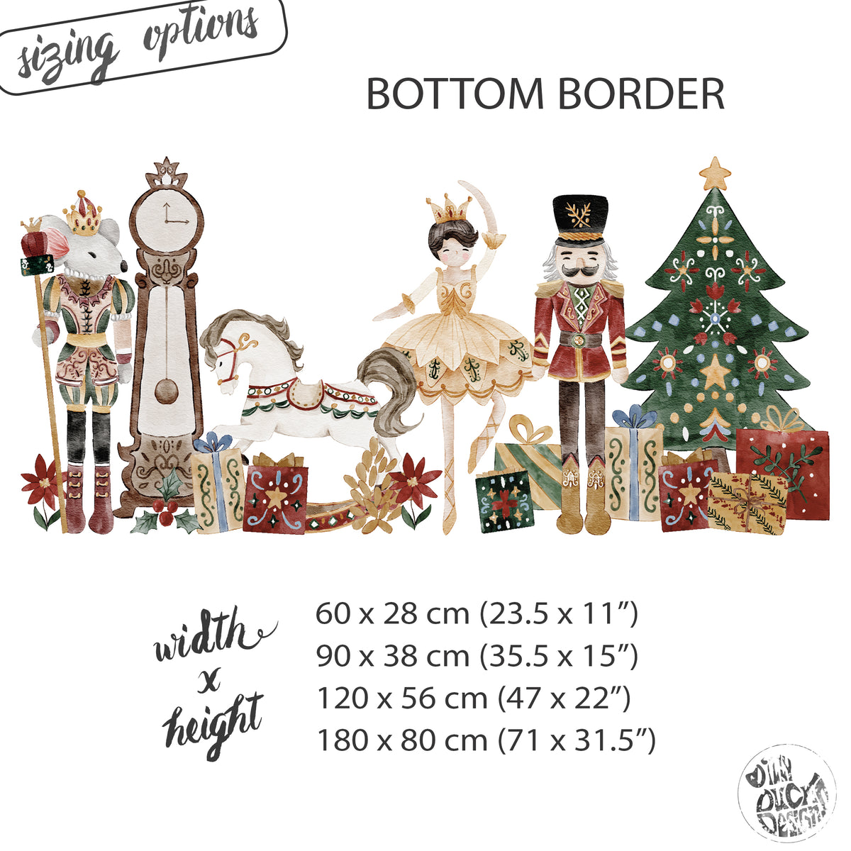 Christmas Nutcracker Shop Window Cling Borders for Seasonal Decoration
