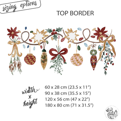 Christmas Nutcracker Shop Window Cling Borders for Seasonal Decoration