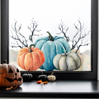 Pumpkin Twig Decal - Blue