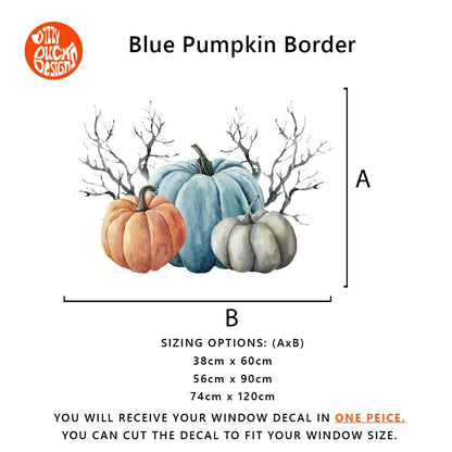 Pumpkin Twig Halloween Window Cling