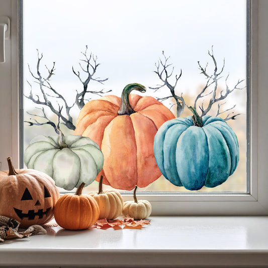 Pumpkin Twig Decal - Orange