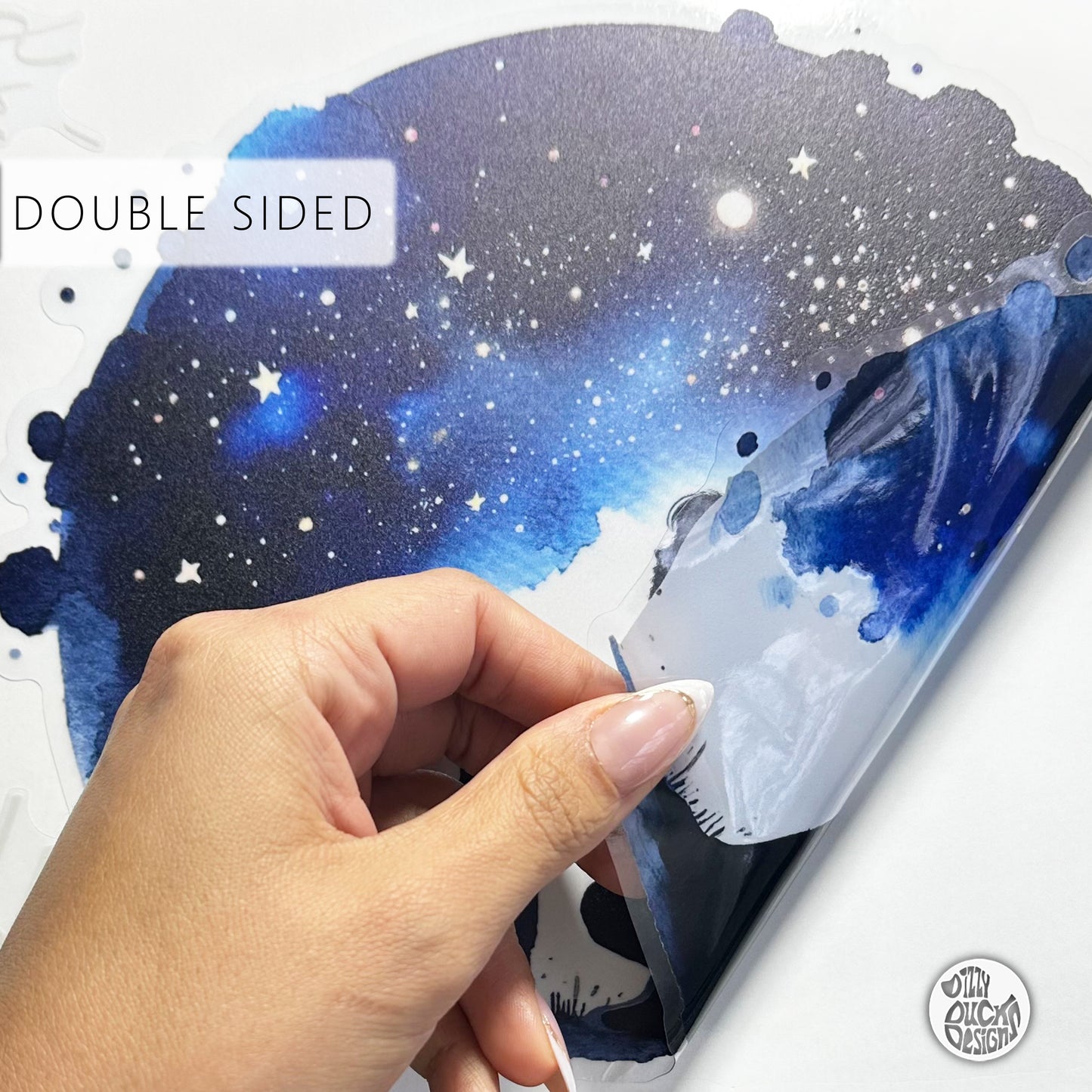 Mother & Child with Night Starry Sky Mother's Day Window Decal