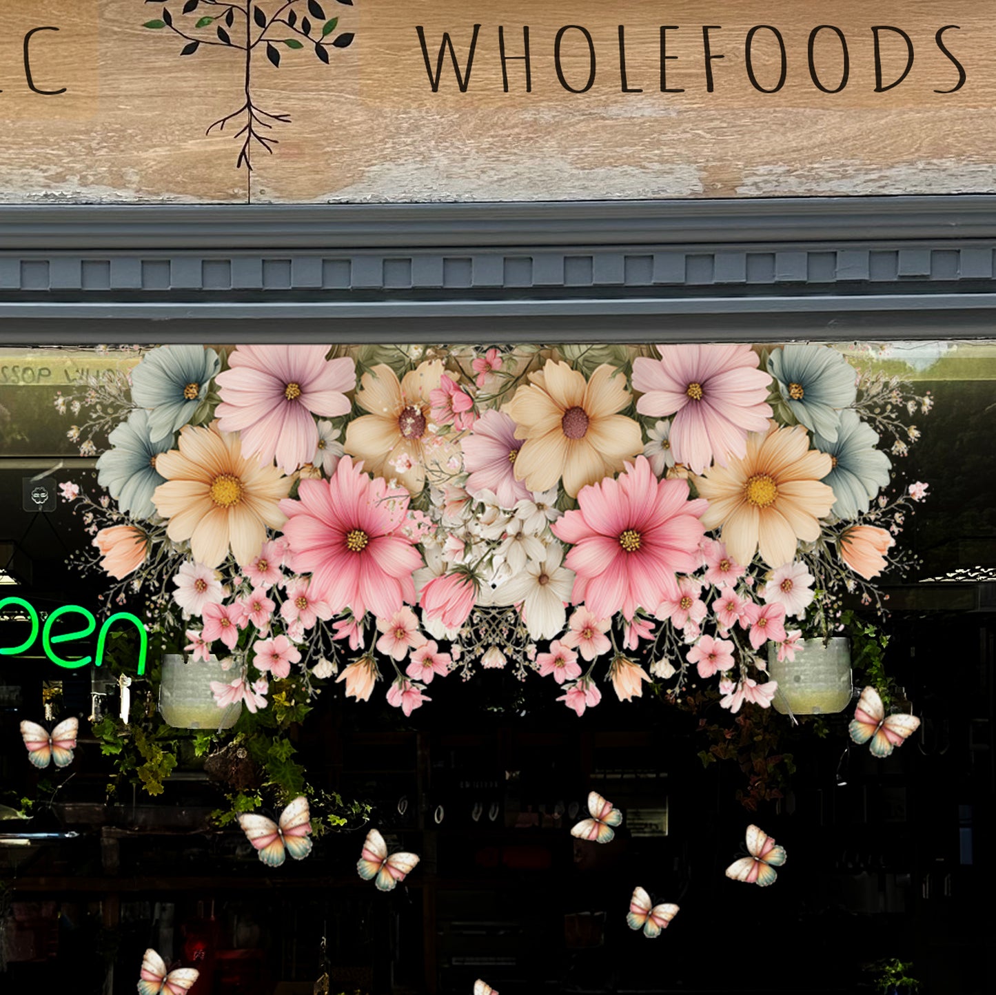 Spring Daisy Flowers Window Decal