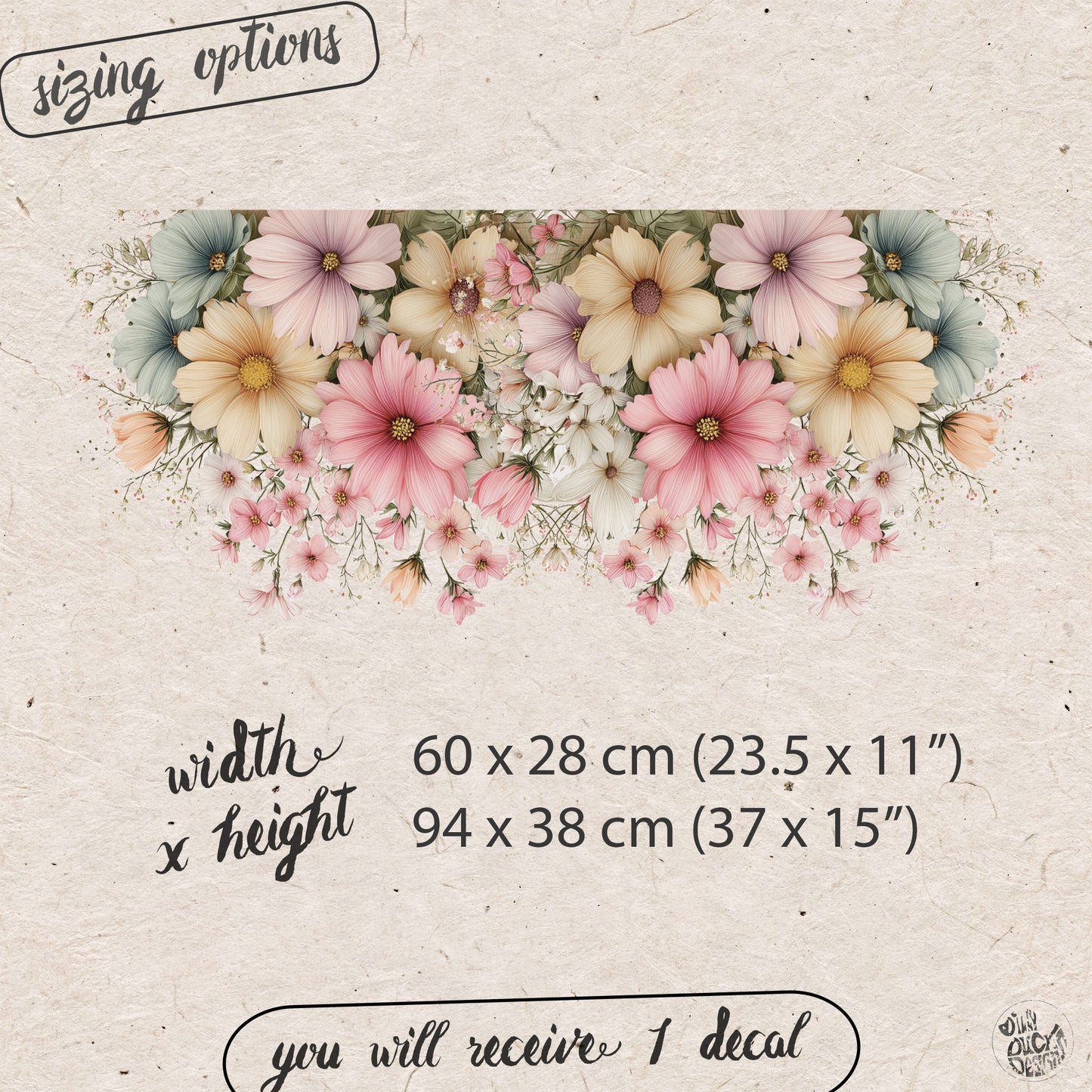 Spring Daisy Flowers Window Decal