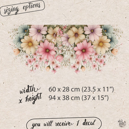 Spring Daisy Flowers Window Decal