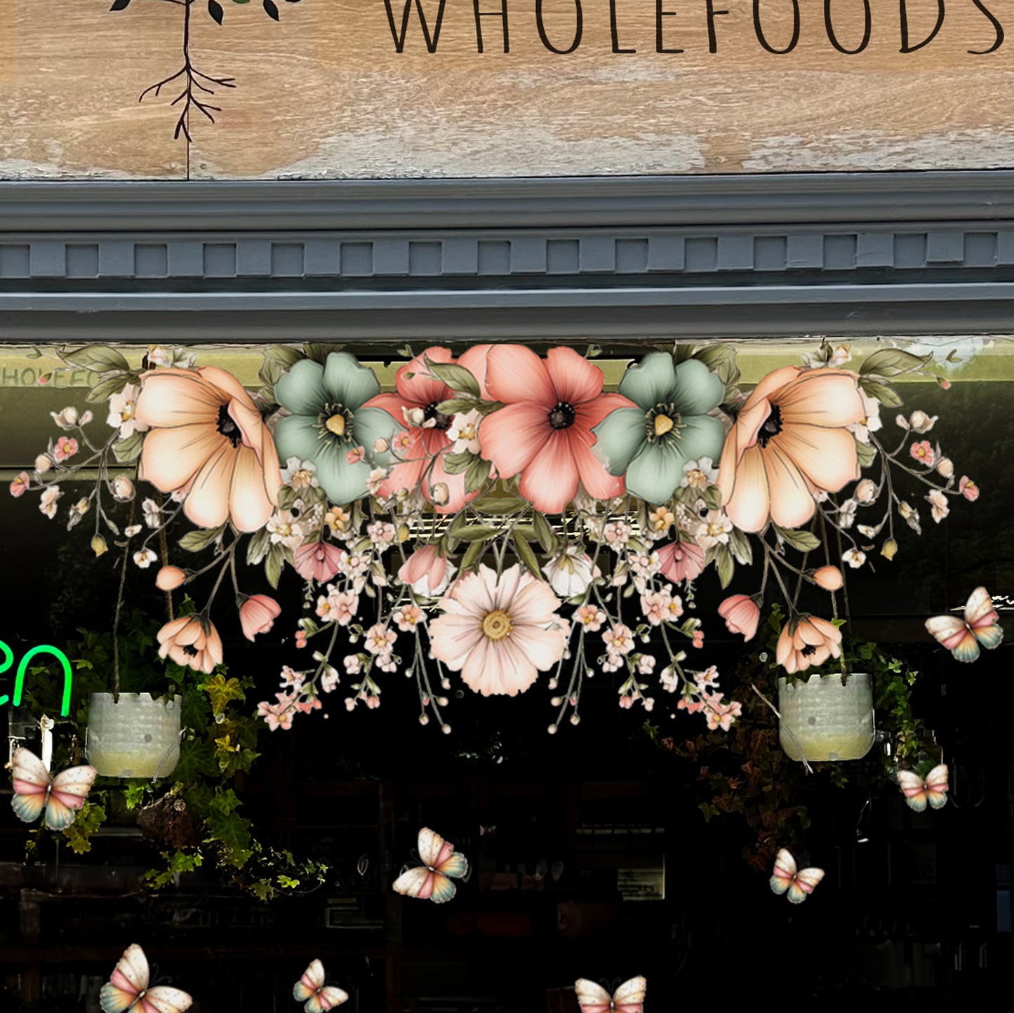 Spring Flowers Window Decal