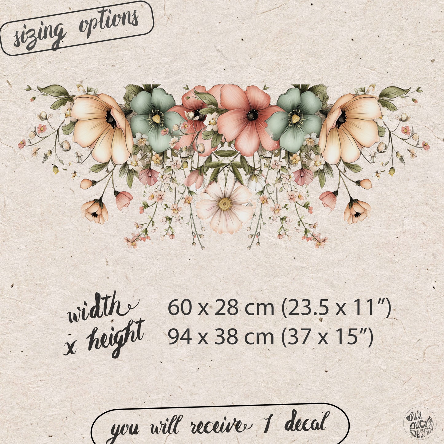 Spring Flowers Window Decal