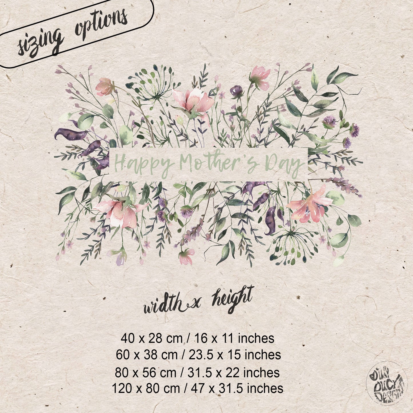 Summer Flowers Mother's Day Window Decal