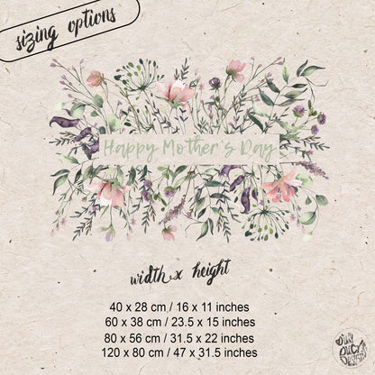 Summer Flowers Mother's Day Window Decal