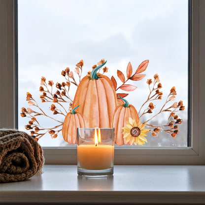 Branch Pumpkin Window Decal