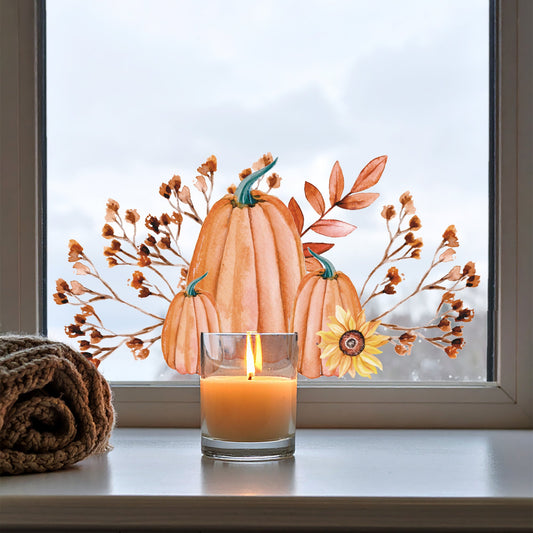 Branch Pumpkin Window Decal