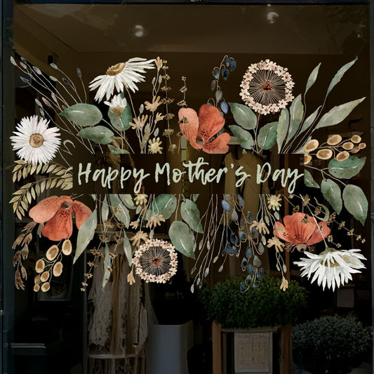 Wild Flower Mother's Day Window Decal