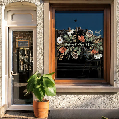 Wild Flower Mother's Day Window Decal
