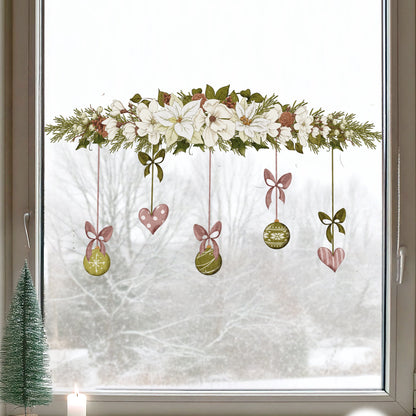 Pink Green Bauble Christmas Garland