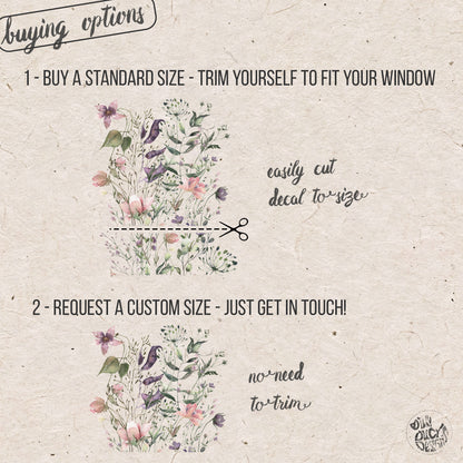 Summer Flowers Shop Window Decal Panel