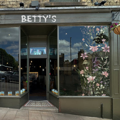 Summer Flowers Shop Window Decal Panel