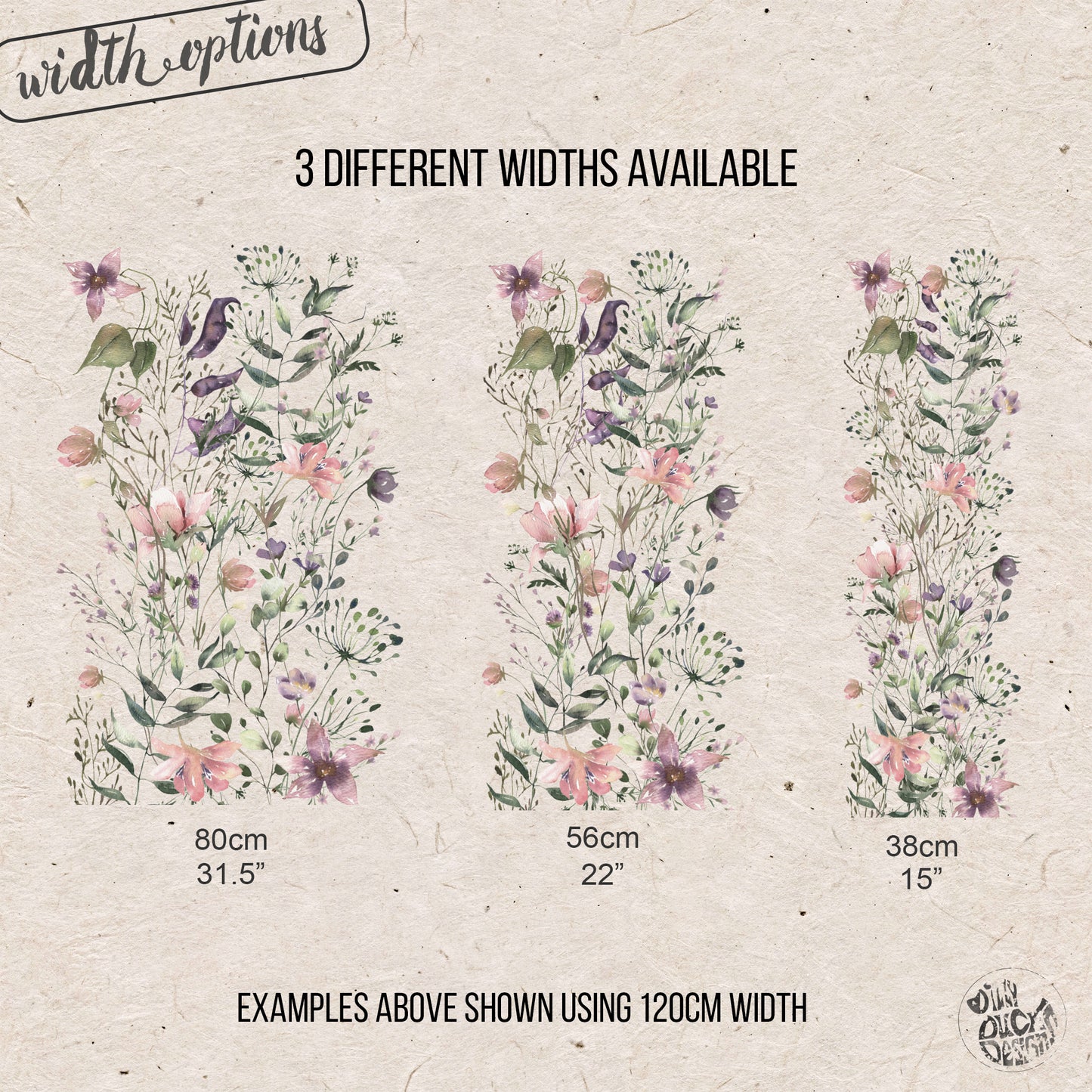 Summer Flowers Shop Window Decal Panel