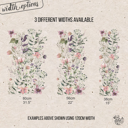 Summer Flowers Shop Window Decal Panel