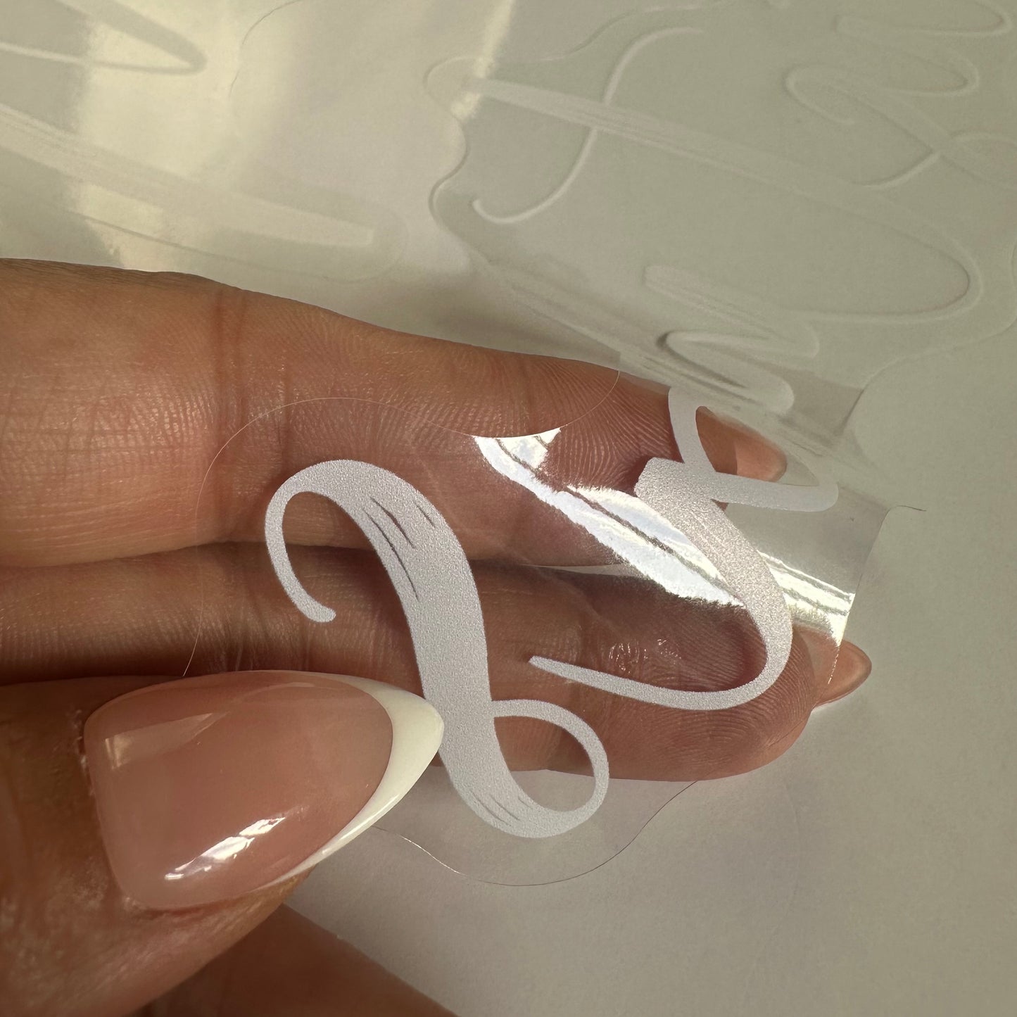 White Hand Drawn Merry Christmas Window Decal Set