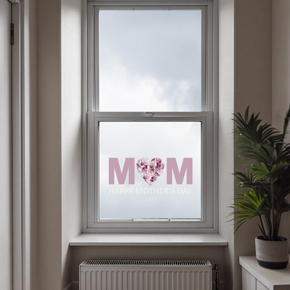 Happy Mother's Day Magnolia Flowers MOM Window Decal Quote