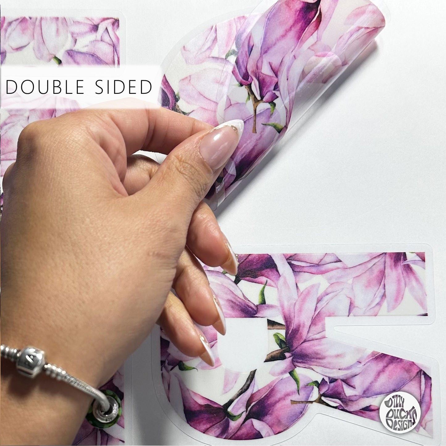 Happy Mother's Day Magnolia Flowers Window Decal Quote