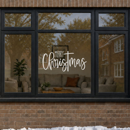 Merry Christmas Reusable Quote Window Cling