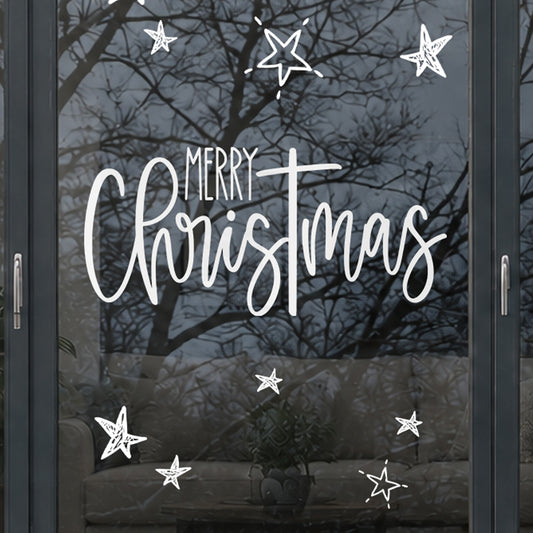 Merry Christmas Reusable Quote Window Cling