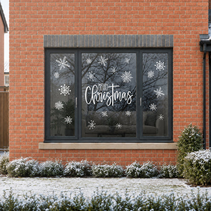 Merry Christmas Reusable Quote Window Cling
