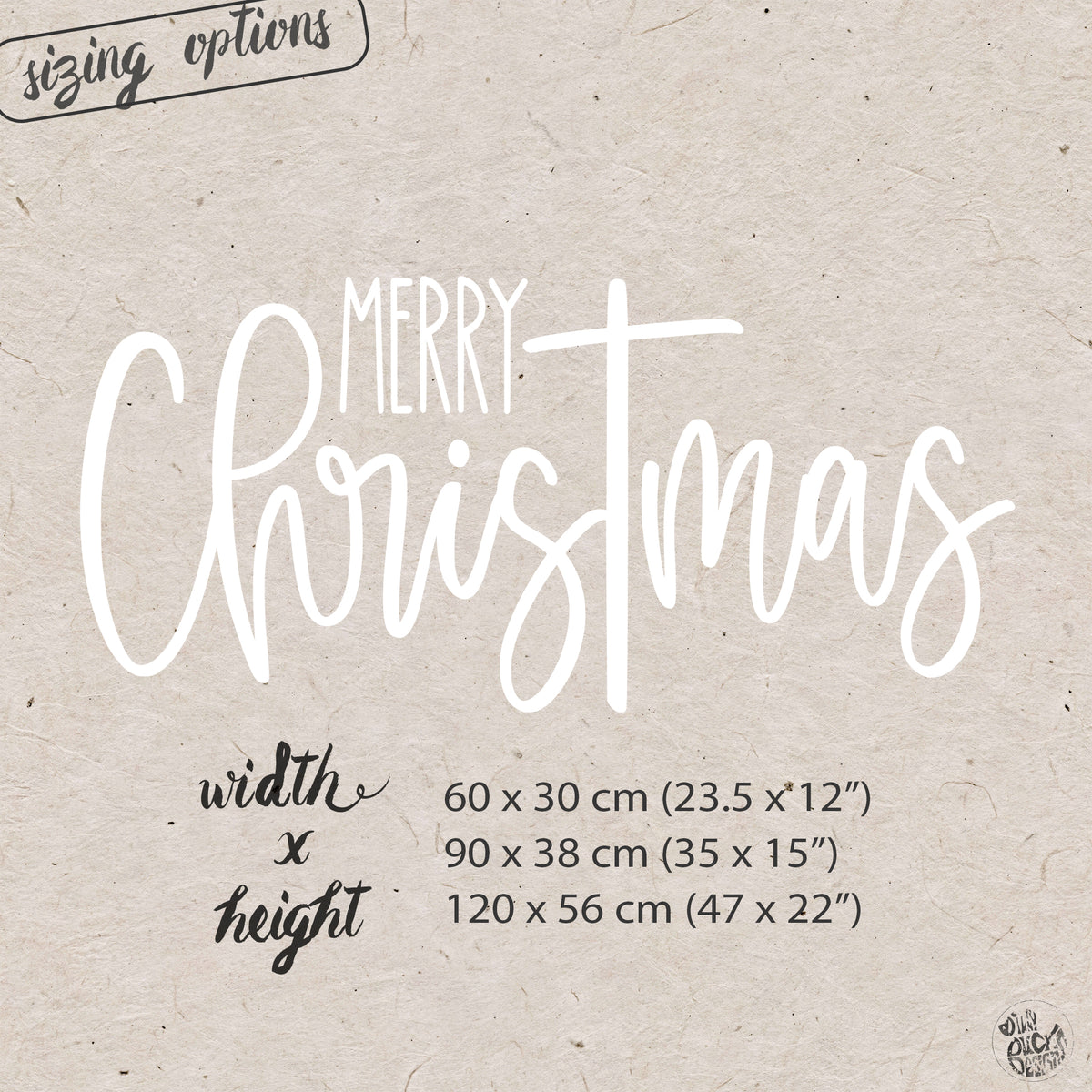 Merry Christmas Reusable Quote Window Cling