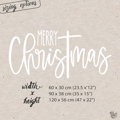 Merry Christmas Reusable Quote Window Cling