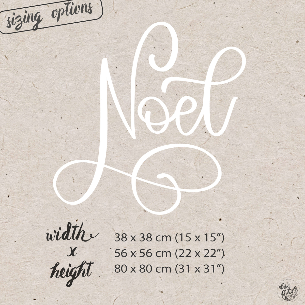 Noel Christmas Reusable White Quote Window Cling
