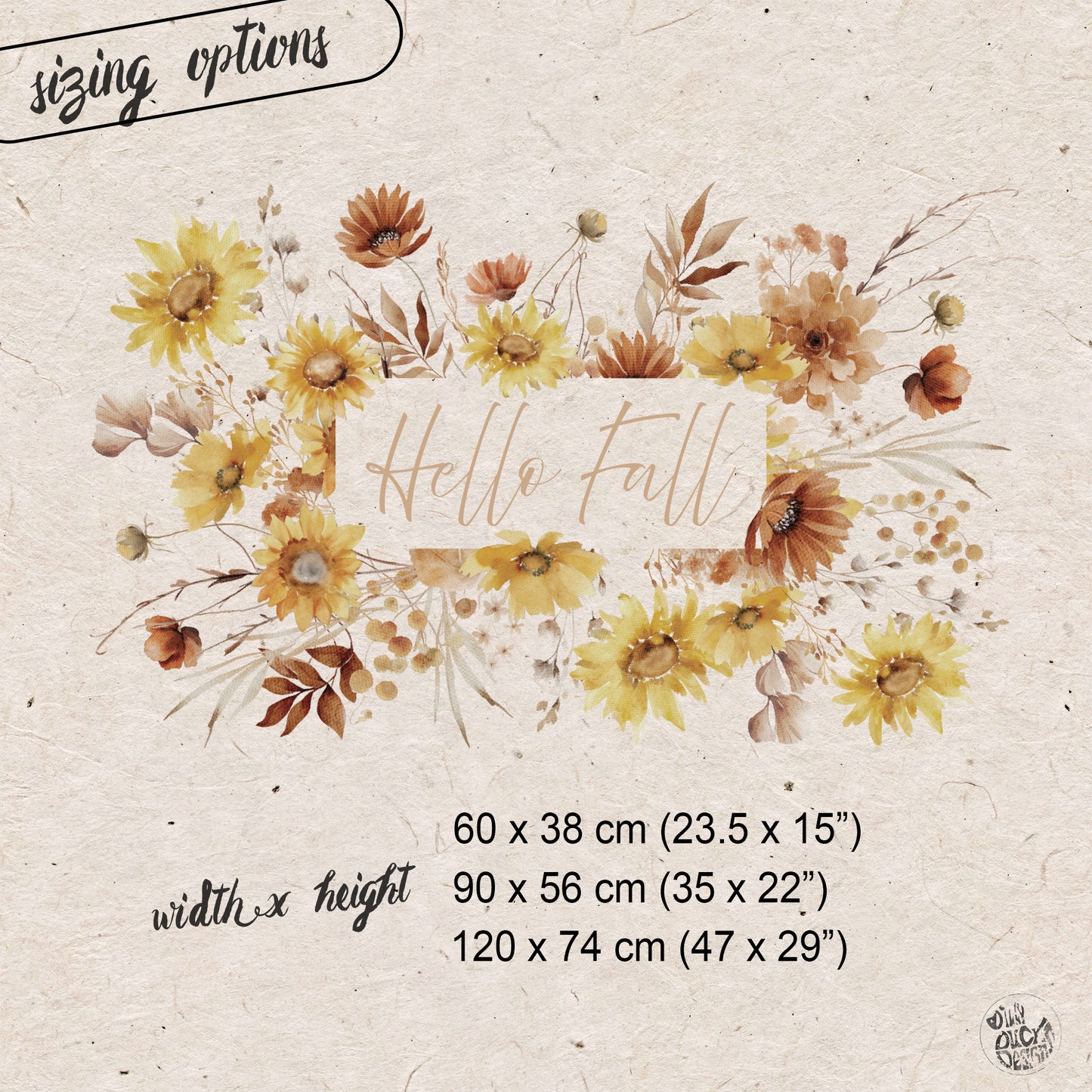 Custom Quote Ombre Sunflower Shop Window Cling