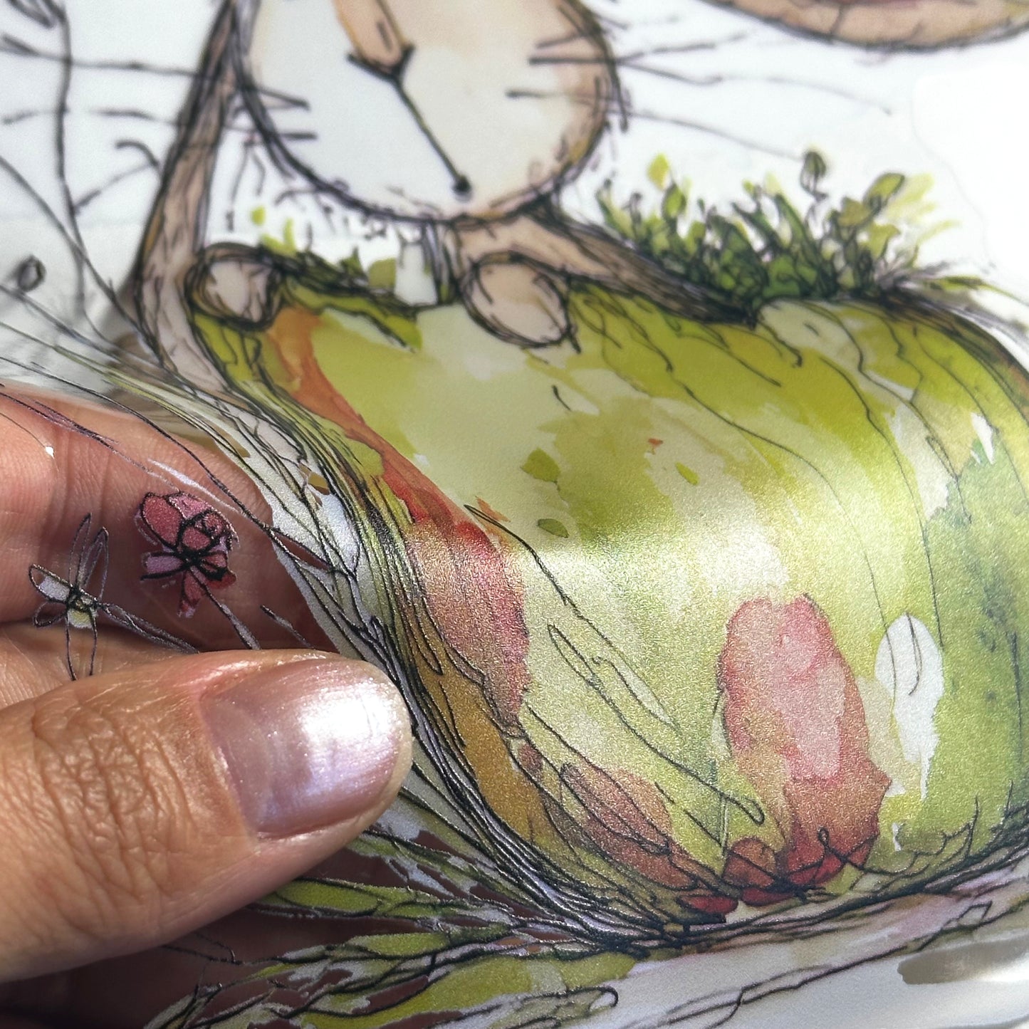 Quirky Happy Easter Rabbit & Eggs Window Decal Set