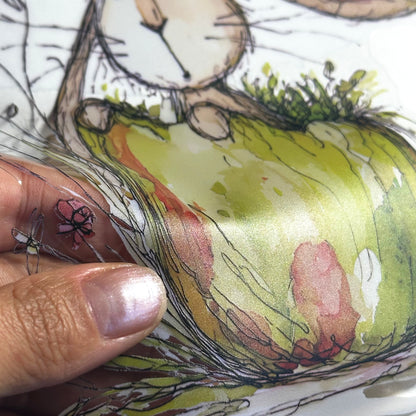 Quirky Happy Easter Rabbit & Eggs Window Decal Set