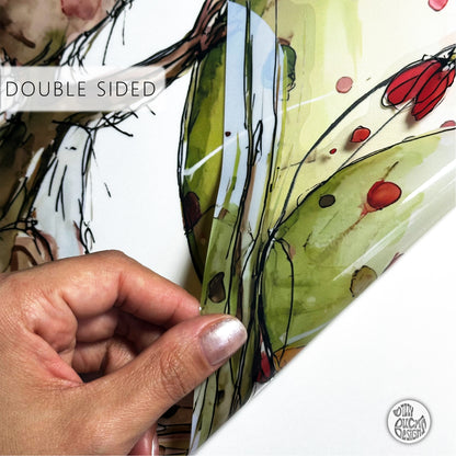 Quirky Happy Easter Rabbit with Egg Quote Window Decals