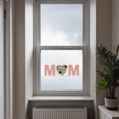 Happy Mother's Day Retro Flowers MOM Window Decal Quote