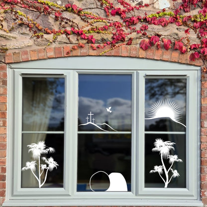 Easter Story Window Decal