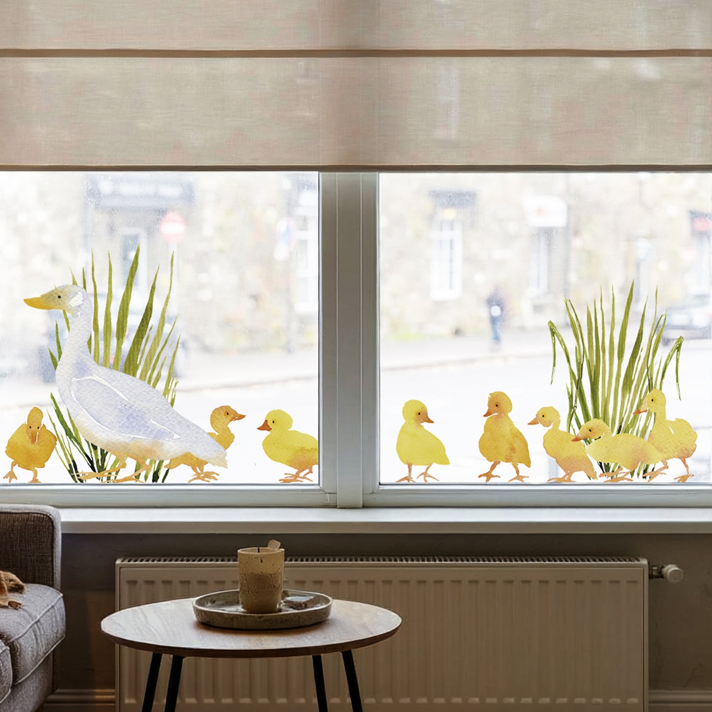 Mummy Duck & Ducklings Window Decal Set