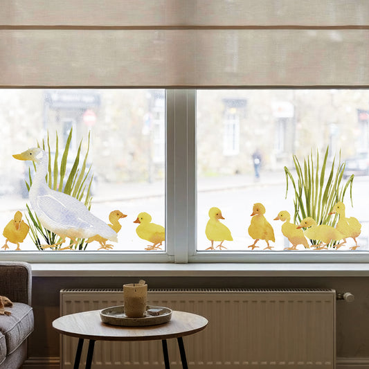 Mummy Duck & Ducklings Window Decal Set