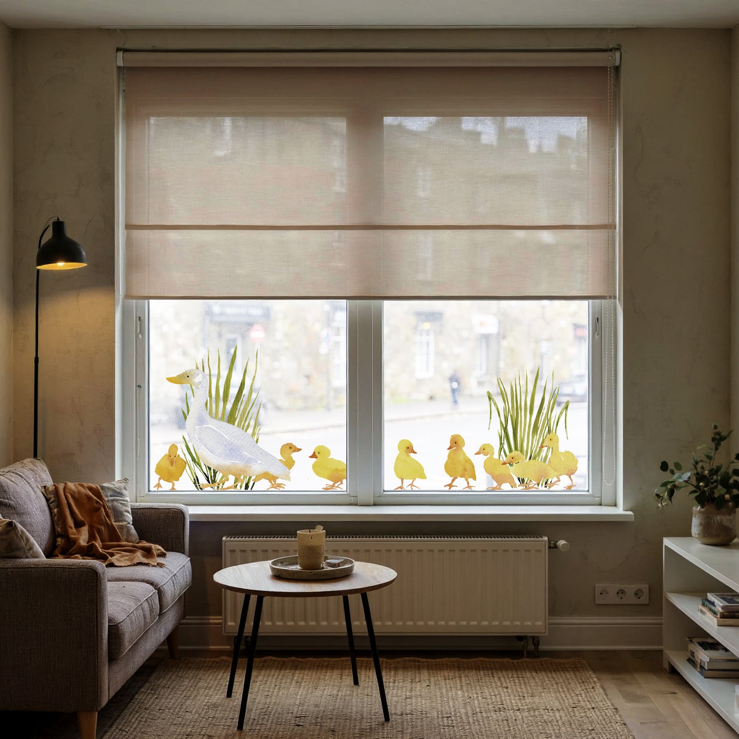 Mummy Duck & Ducklings Window Decal Set