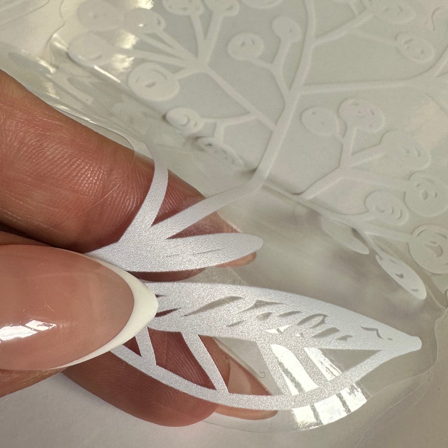 White Hand Drawn Merry Christmas Window Decal Set