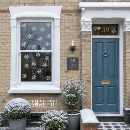 Watercolour Blue Snowflakes - Classy Christmas Window Decoration