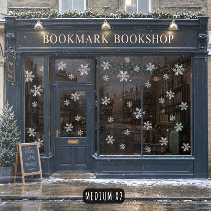 Watercolour Blue Snowflakes - Classy Christmas Window Decoration