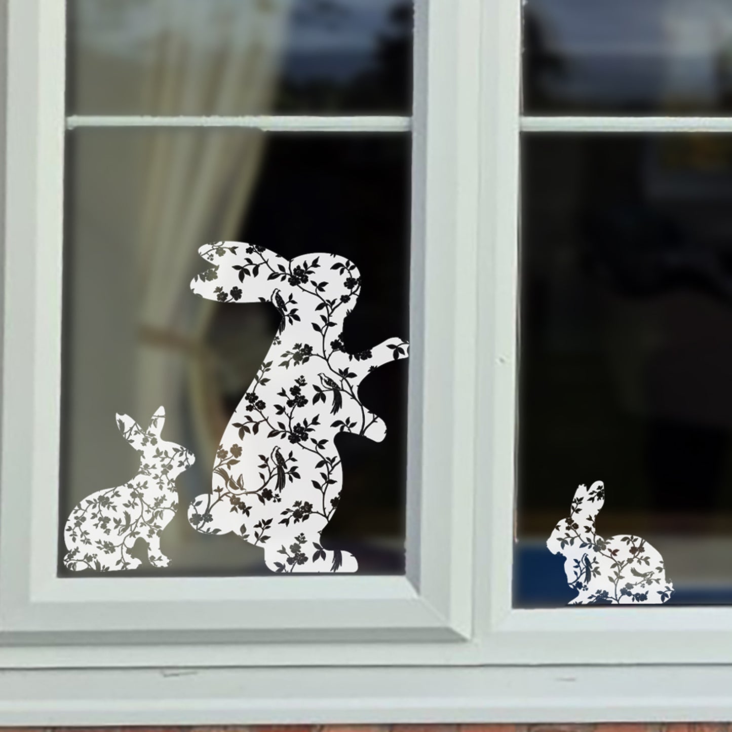 5 x Bunny Window Decals - Chinoiserie