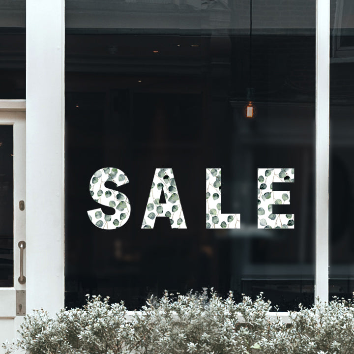 SALE Shop Window Sign Eucalyptus