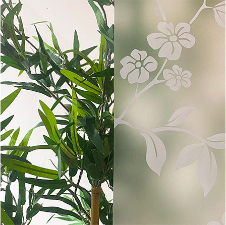 Chinoiserie Frosted Window Privacy Film Border